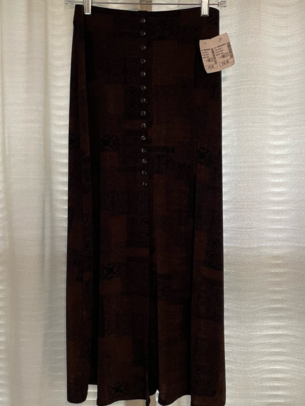 Vintage NWT es•se Front Slit Snap Detail Elastic Skirt Size M